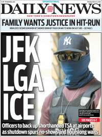 Portada de Daily News - New York (USA)