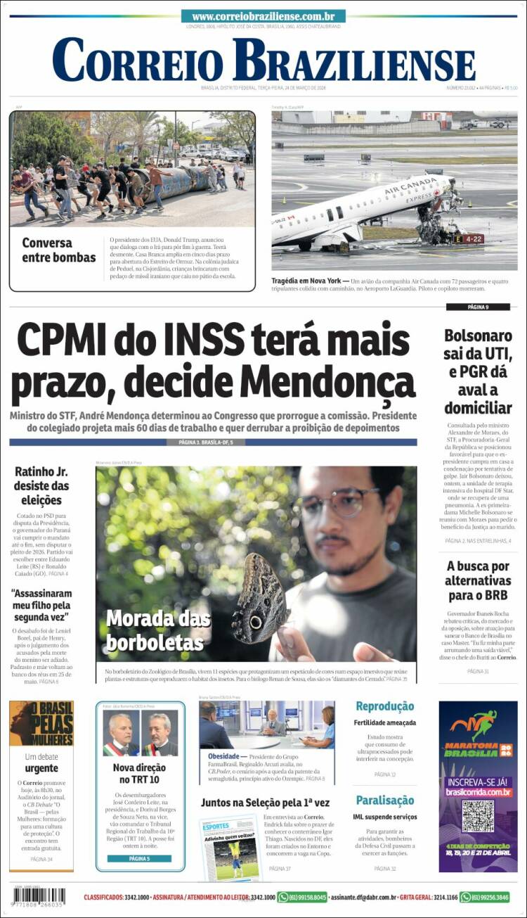 Portada de Correio Braziliense (Brasil)