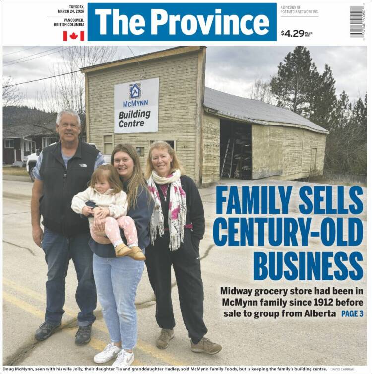 Portada de The Province (Canad&aacute;)