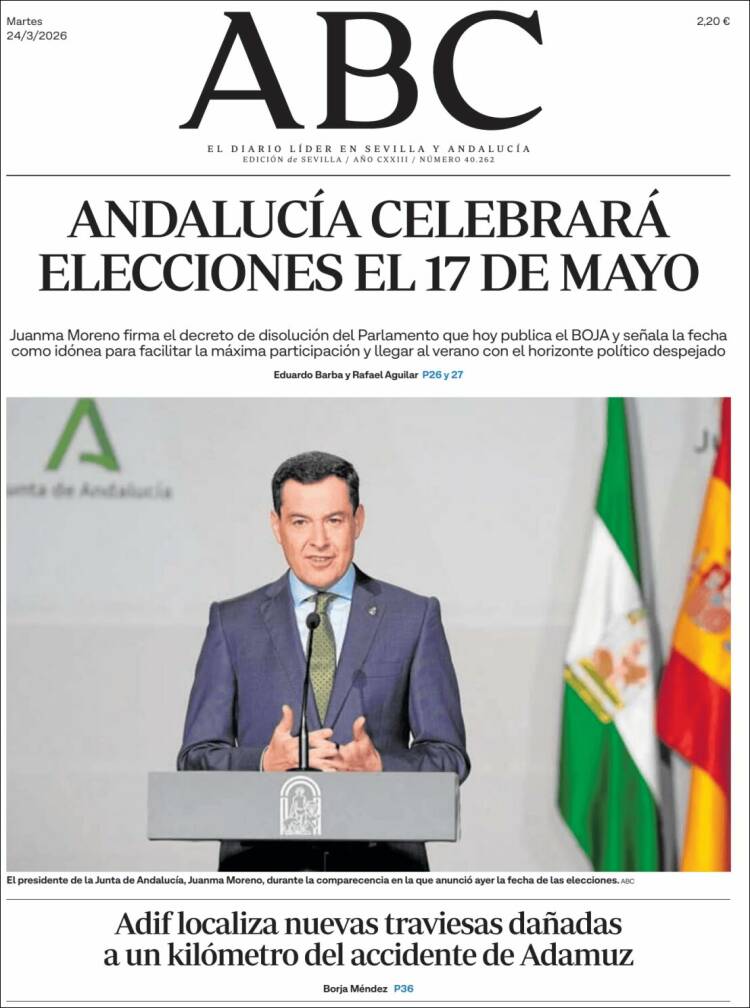 Portada de ABC - Sevilla (Espa&ntilde;a)