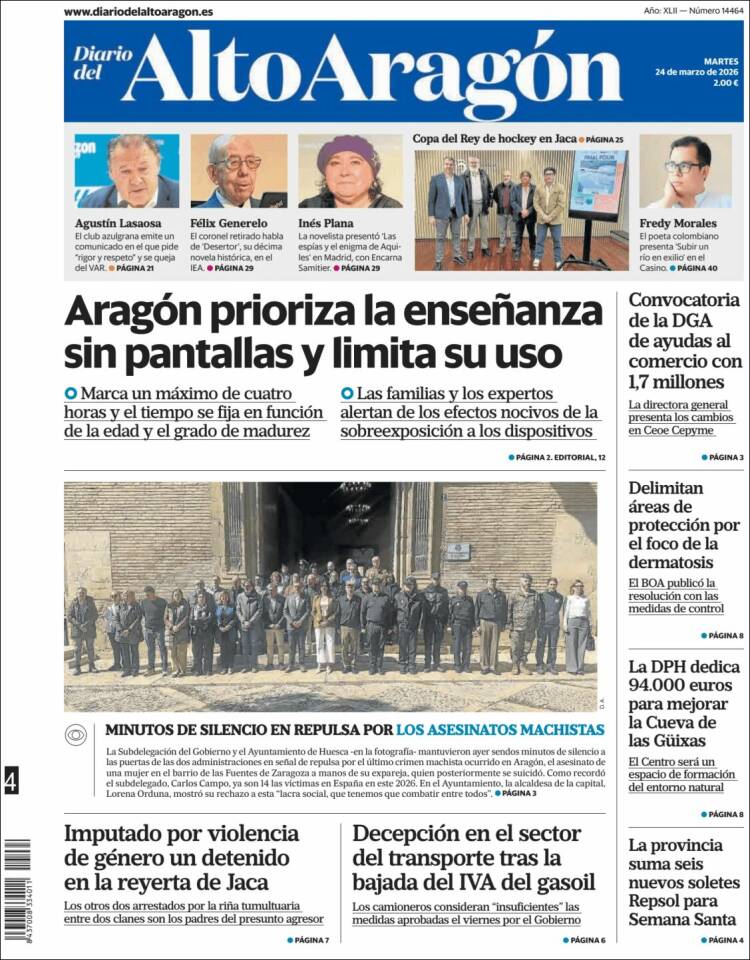 Portada de Diario del AltoAragón (Espa&ntilde;a)
