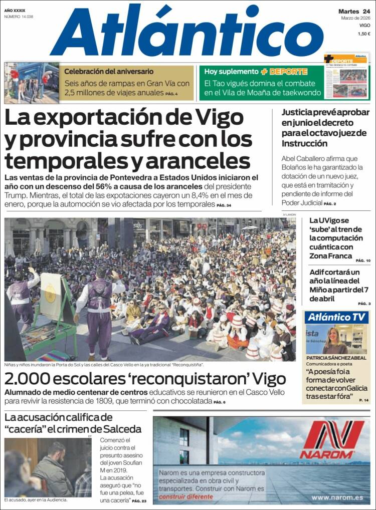 Portada de Atlántico Diario (Espa&ntilde;a)