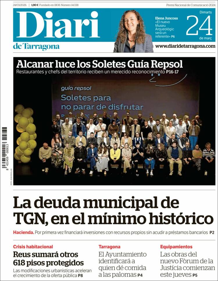 Portada de Diari de Tarragona (Espa&ntilde;a)
