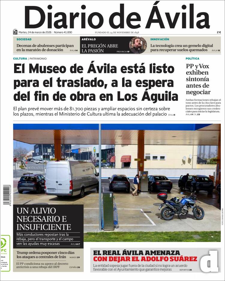 Portada de Diario de Ávila (Espa&ntilde;a)