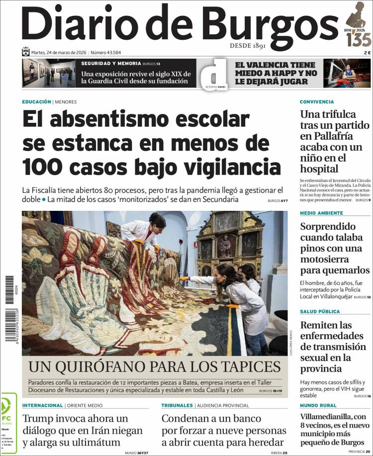 Portada de Diario de Burgos (Espa&ntilde;a)