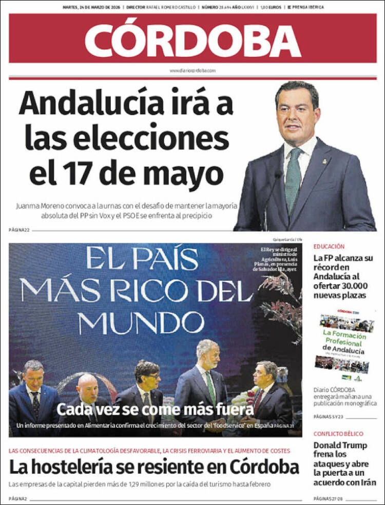 Portada de Diario de Córdoba (Espa&ntilde;a)