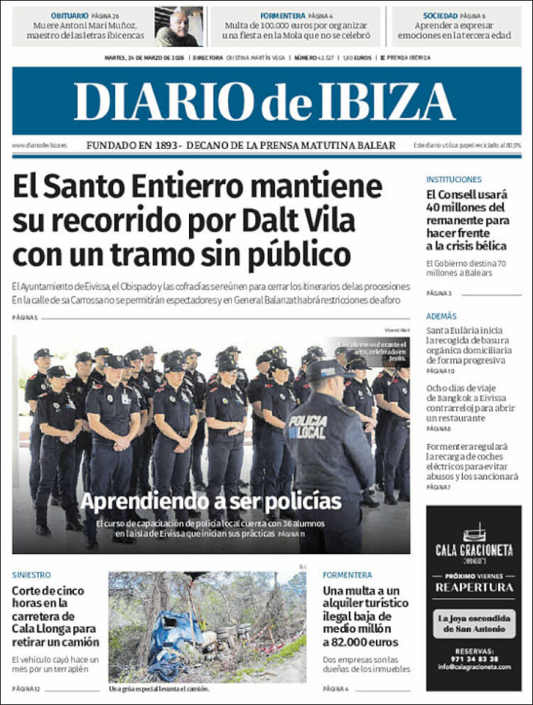 Portada de Diario de Ibiza (Espa&ntilde;a)