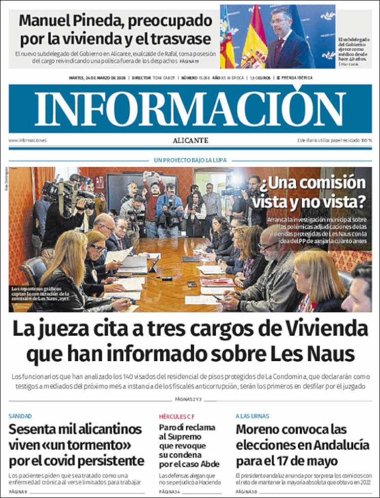 Portada de Diario Información (Espa&ntilde;a)