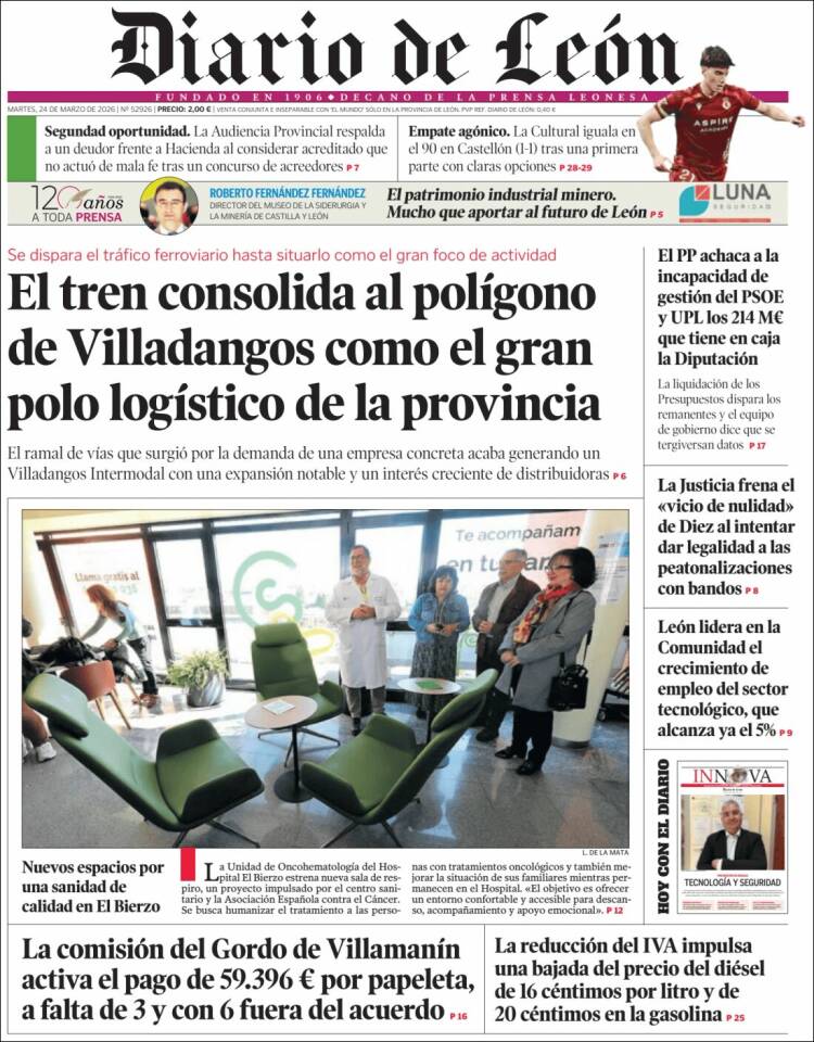 Portada de Diario de León (Espa&ntilde;a)