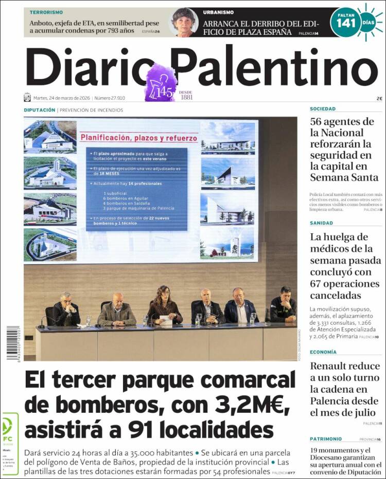 Portada de Diario Palentino (Espa&ntilde;a)