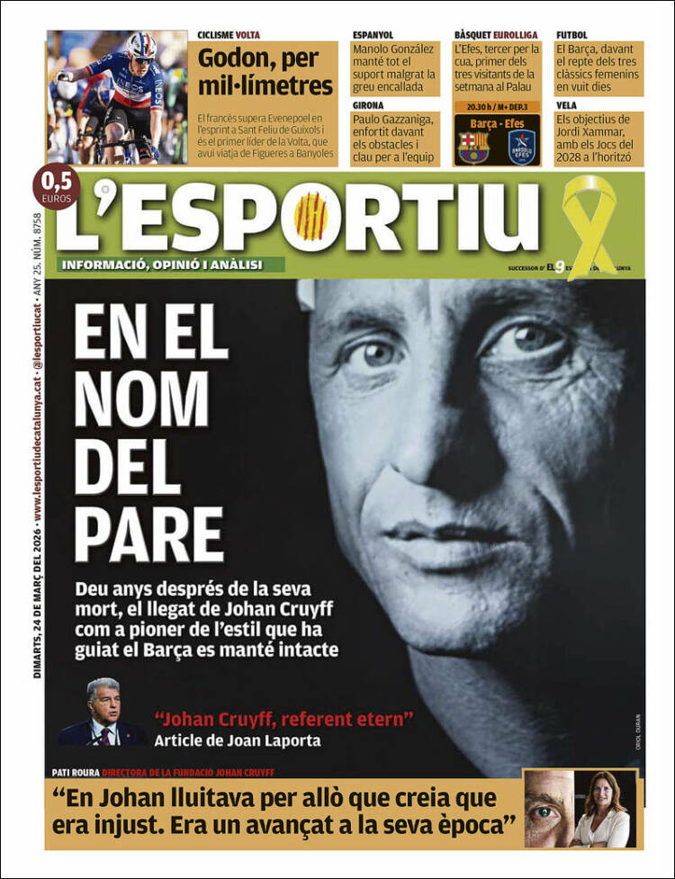 Portada de L'Esportiu (Espa&ntilde;a)