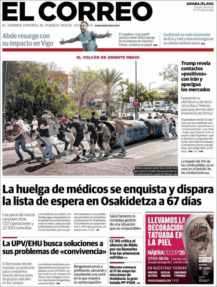 Portada de El Correo - Álava (Espa&ntilde;a)