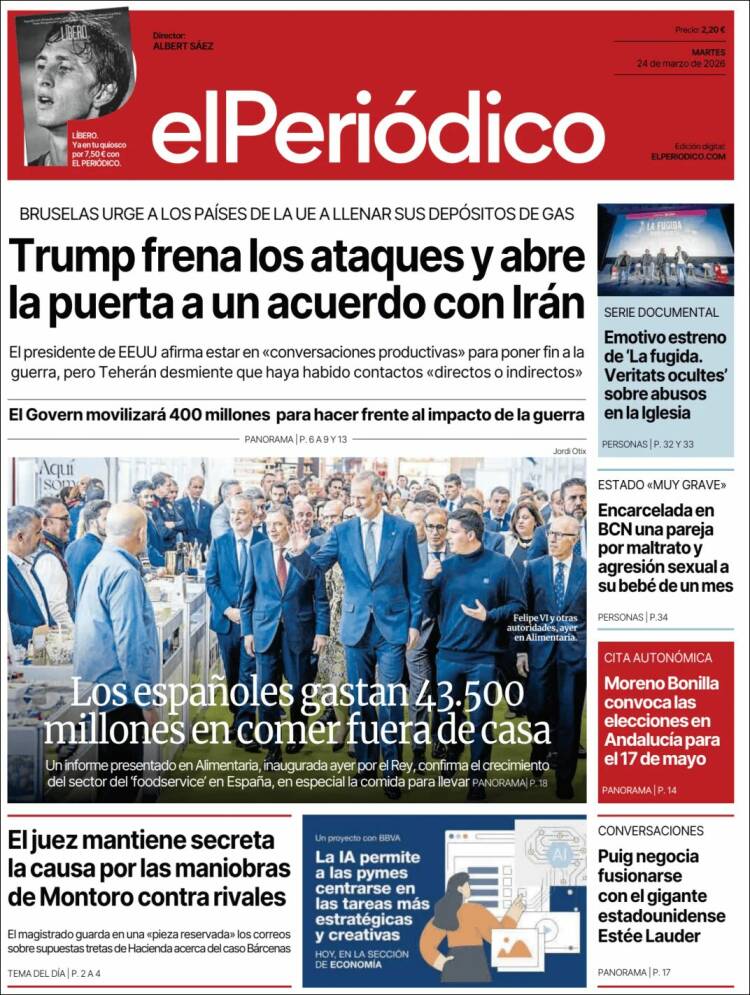 Portada de El Periódico (Espa&ntilde;a)
