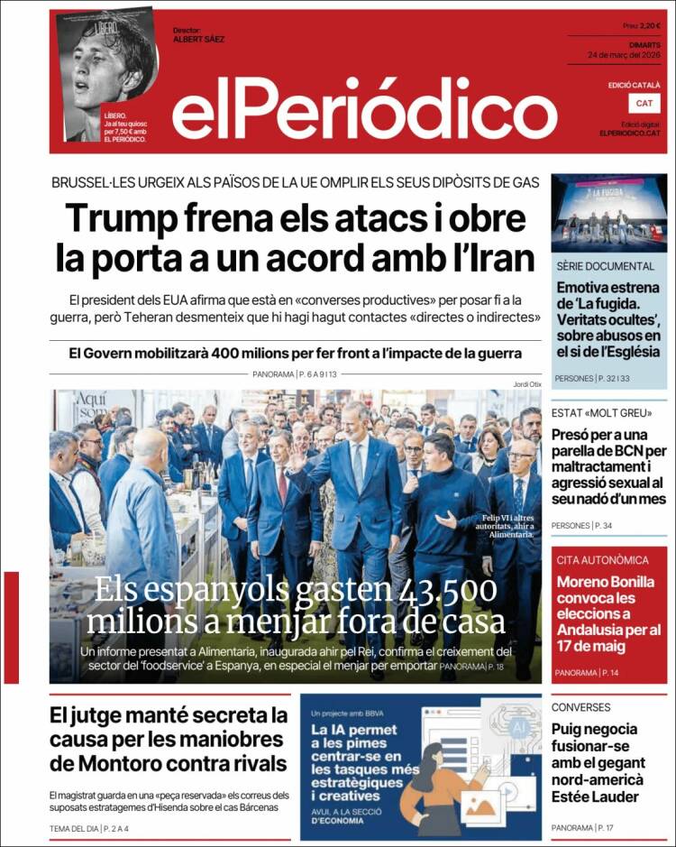 Portada de El Periódico de Catalunya (Espa&ntilde;a)