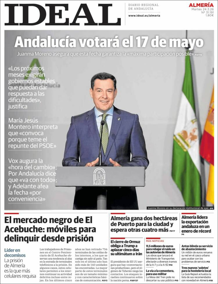 Portada de Ideal Almeria (Espa&ntilde;a)