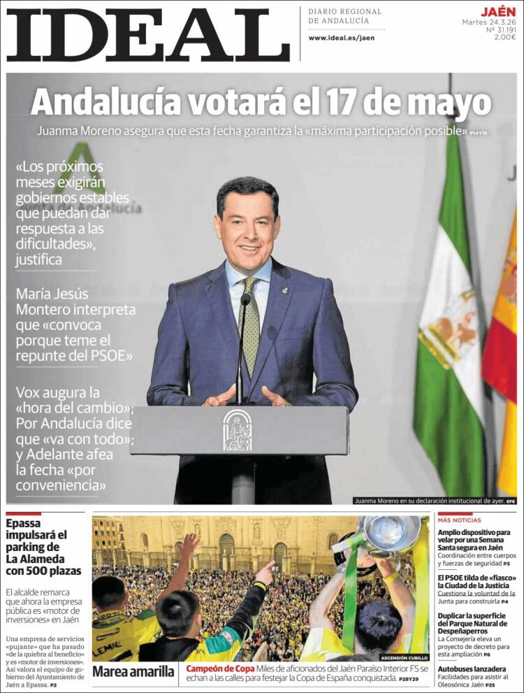 Portada de El Ideal de Jaén (Espa&ntilde;a)