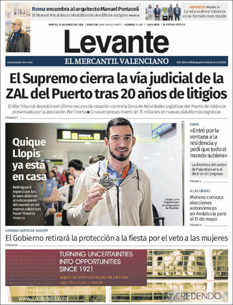 Portada de Levante (Espa&ntilde;a)