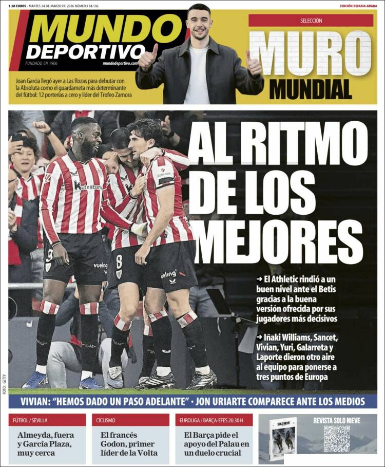 Portada de Mundo Deportivo Bizkaia (Espa&ntilde;a)