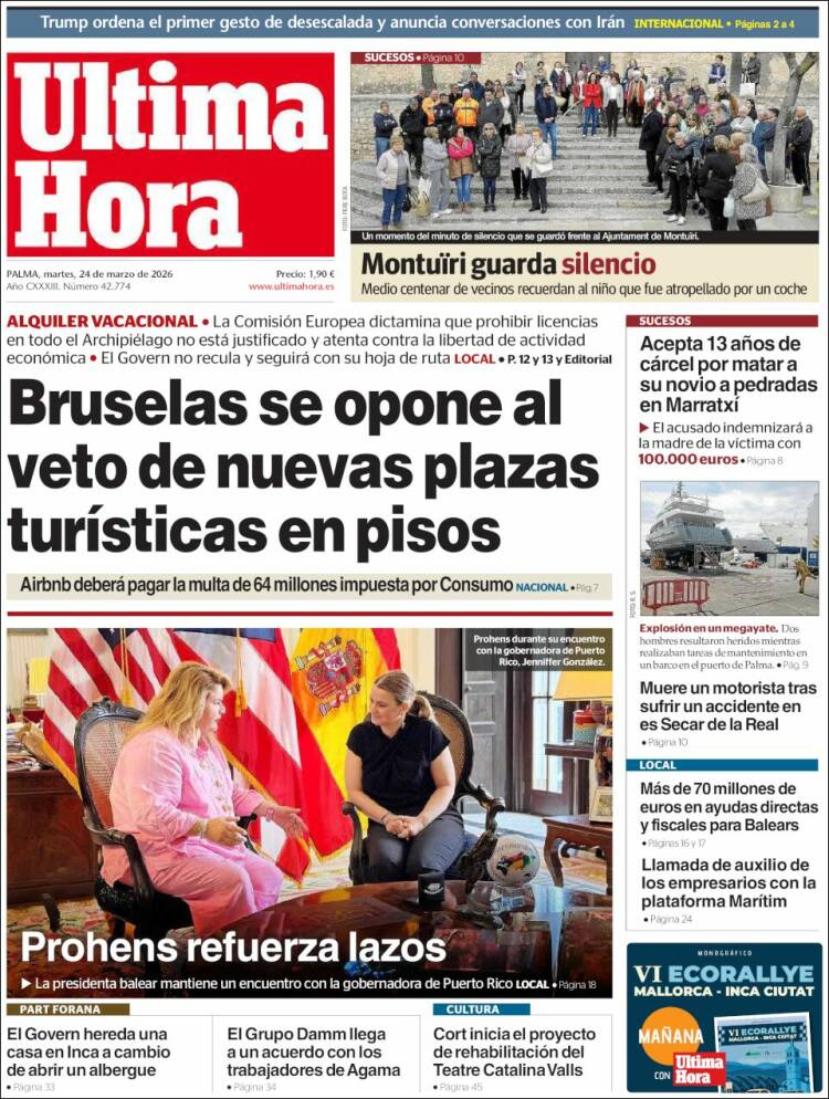 Portada de Última Hora (Espa&ntilde;a)