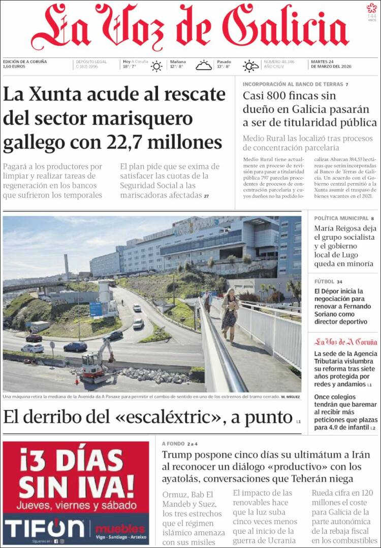 Portada de La Voz de Galicia (Espa&ntilde;a)