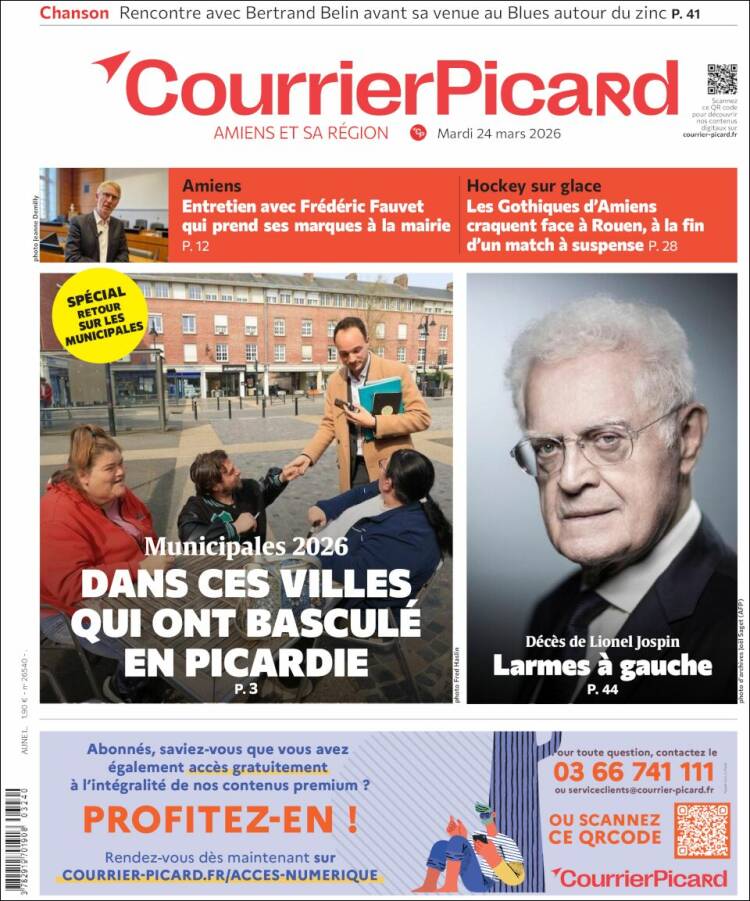 Portada de Courrier Picard (Francia)
