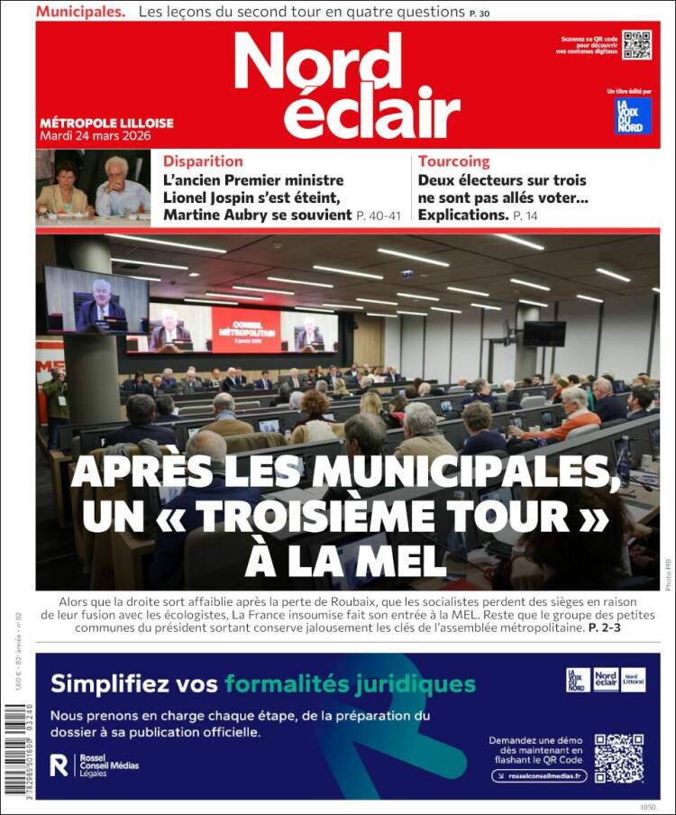 Portada de Nord Éclair (Francia)
