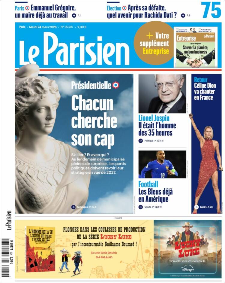Portada de Le Parisien (Francia)