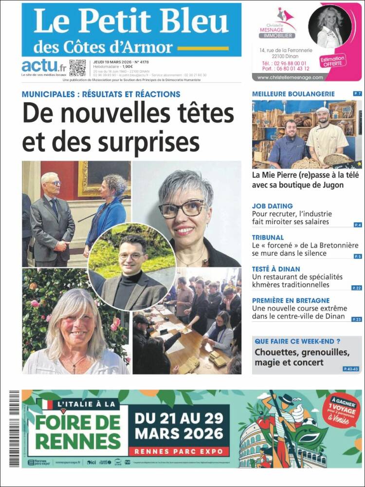 Portada de Le Petit Bleu (Francia)