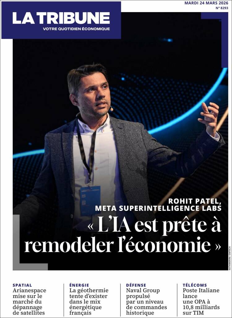 Portada de La Tribune (Francia)