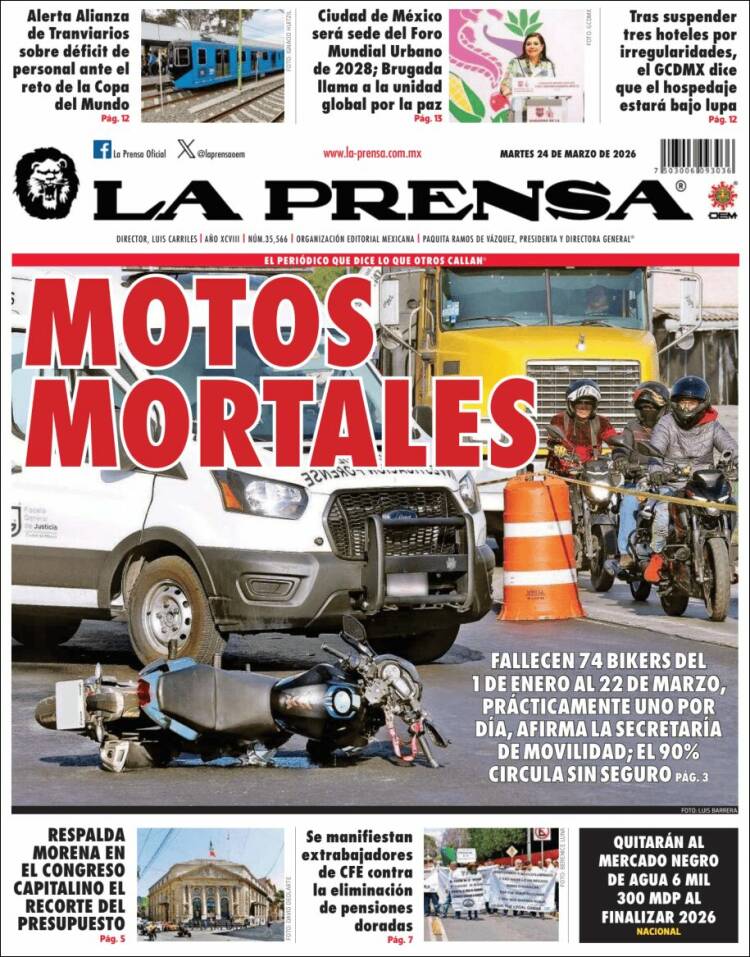 Portada de La Prensa (M&eacute;xico)