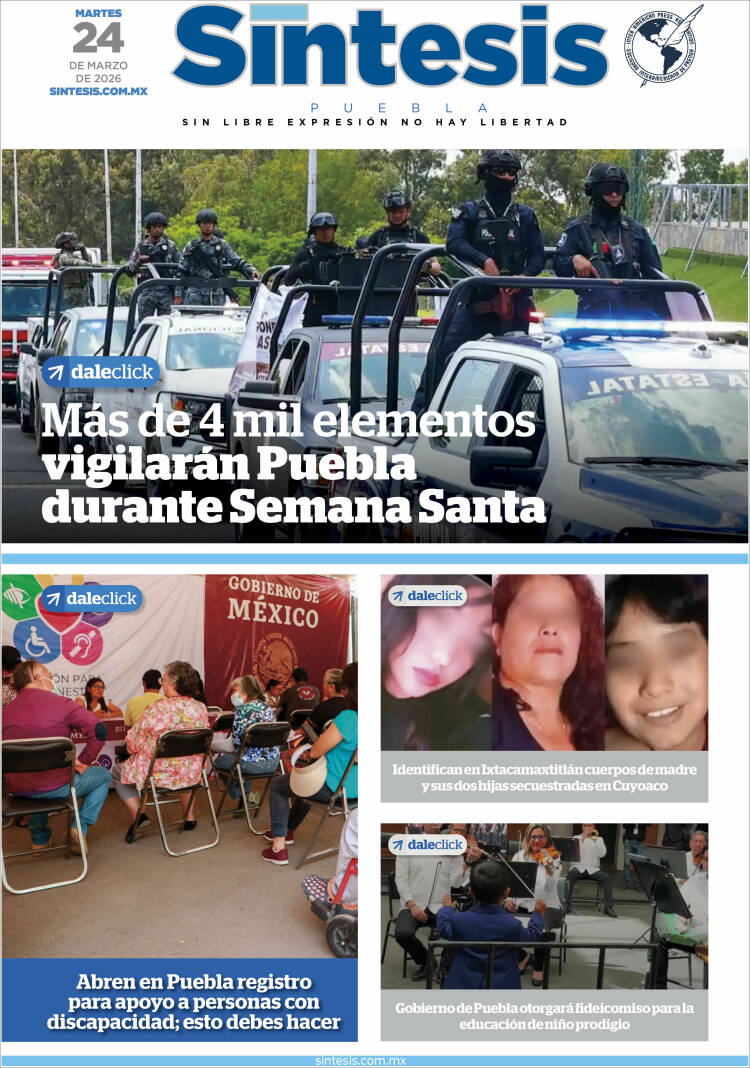 Portada de Síntesis - Puebla (M&eacute;xico)