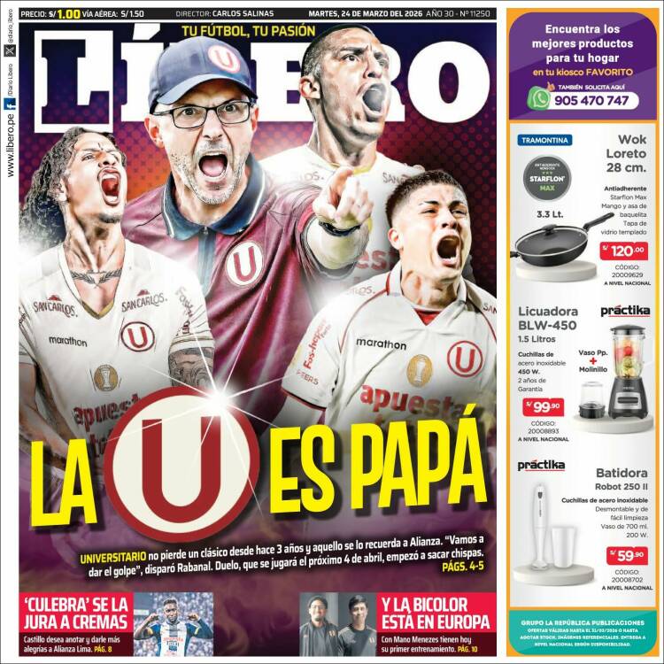 Portada de Líbero (Per&uacute;)