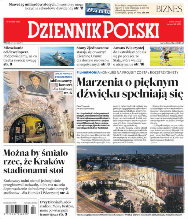 Portada de Dziennik (Polonia)