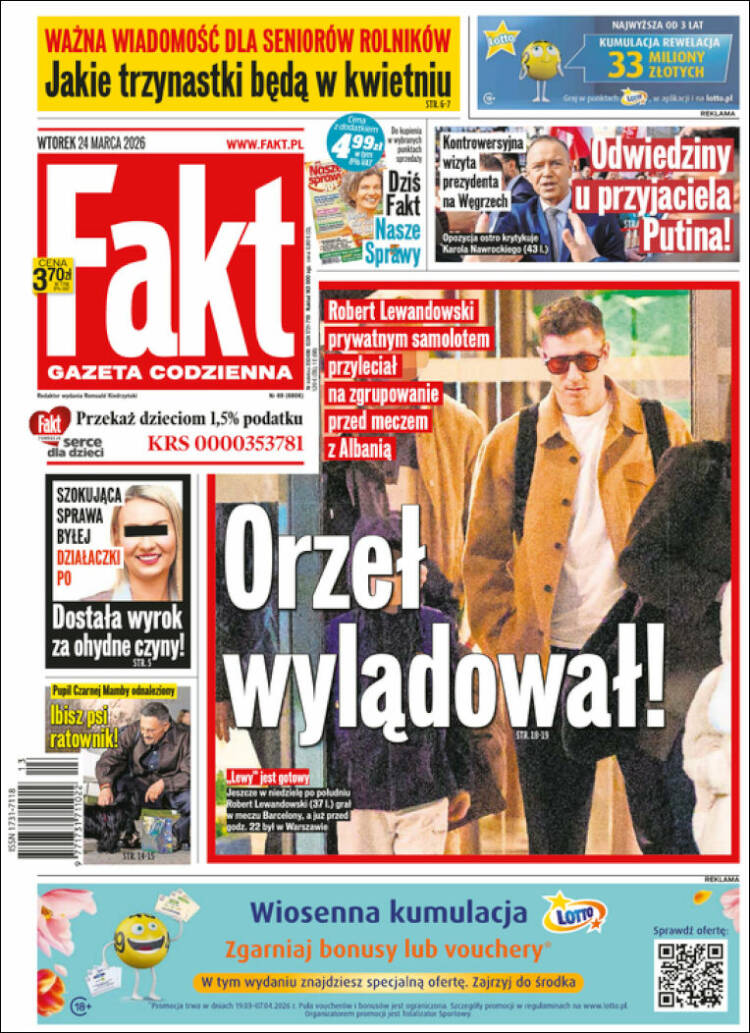 Portada de Fakt (Polonia)