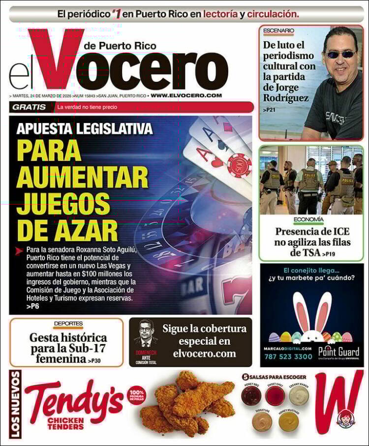 Portada de Vocero (Puerto Rico)