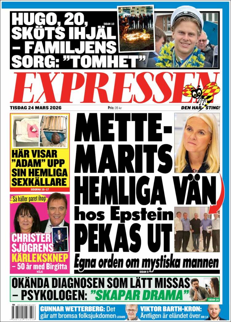 Portada de Expressen (Suecia)