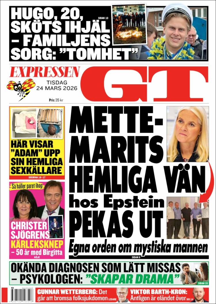 Portada de Göteborgstidningen (Suecia)