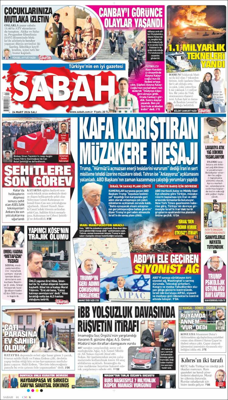 Portada de Sabah (Turqu&iacute;a)