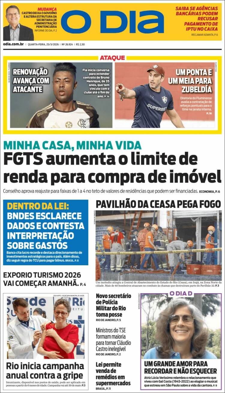 Portada de O Dia (Brasil)