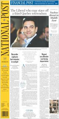 Portada de The National Post (Canad&aacute;)