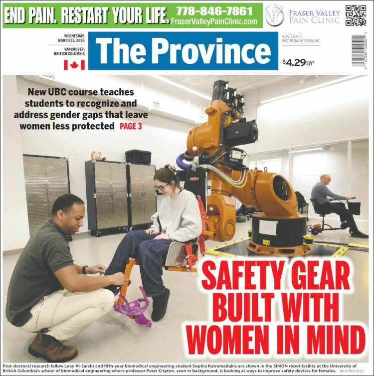 Portada de The Province (Canad&aacute;)