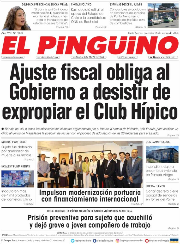 Portada de El Pingüino (Chile)