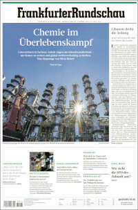 Portada de Frankfurter Rundschau (Alemania)