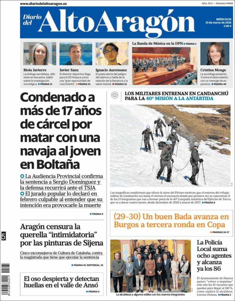 Portada de Diario del AltoAragón (Espa&ntilde;a)