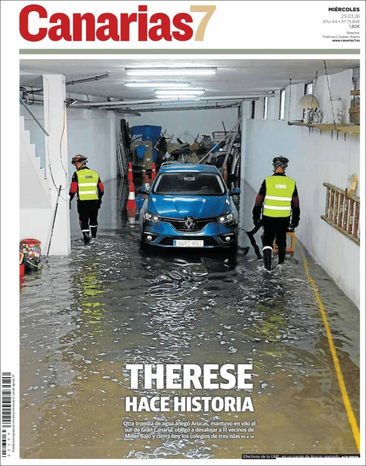 Portada de Canarias 7 (Espa&ntilde;a)