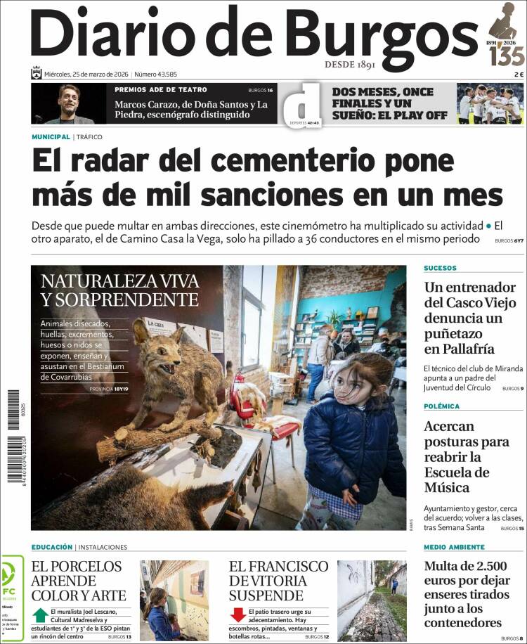 Portada de Diario de Burgos (Espa&ntilde;a)