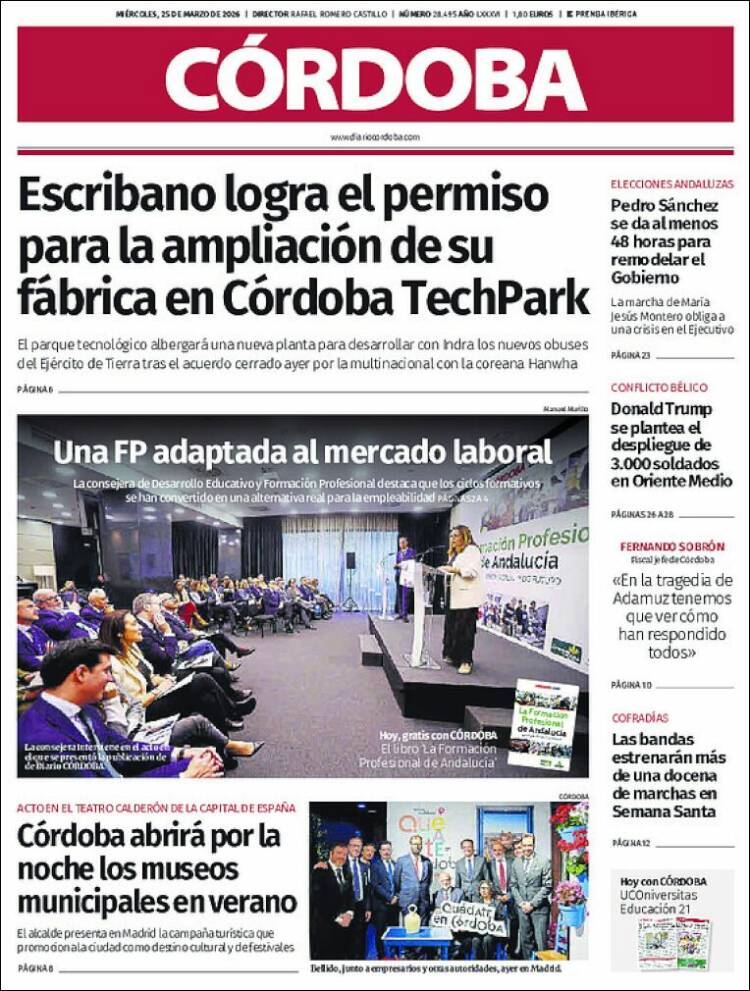 Portada de Diario de Córdoba (Espa&ntilde;a)