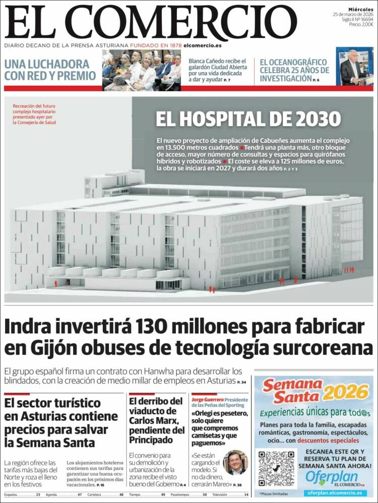 Portada de El Comercio - Gijón (Espa&ntilde;a)