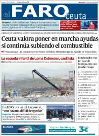 Portada de El Faro de Ceuta (Espa&ntilde;a)
