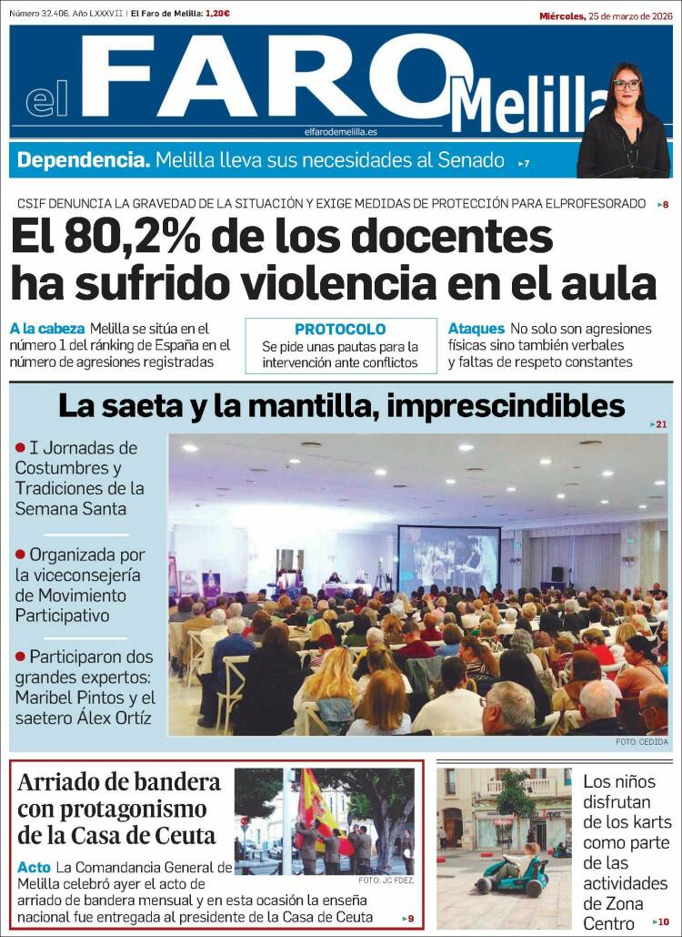 Portada de El Faro de Melilla (Espa&ntilde;a)